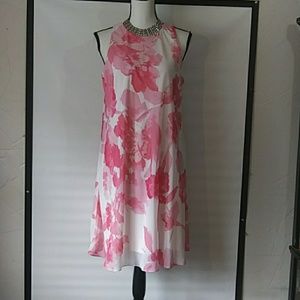 💥CLEARANCE💥Chaps floral pink sleeveless dress 12
